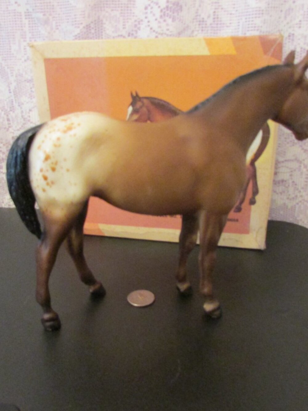 Breyer Vintage Sandy Bay Appaloosa Quarter Horse Yearling #103 1971-1988 w/box - Picture 9 of 16